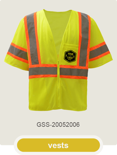 GSS Safety Class 3 Two Tone Mesh Zipper Safety Vest